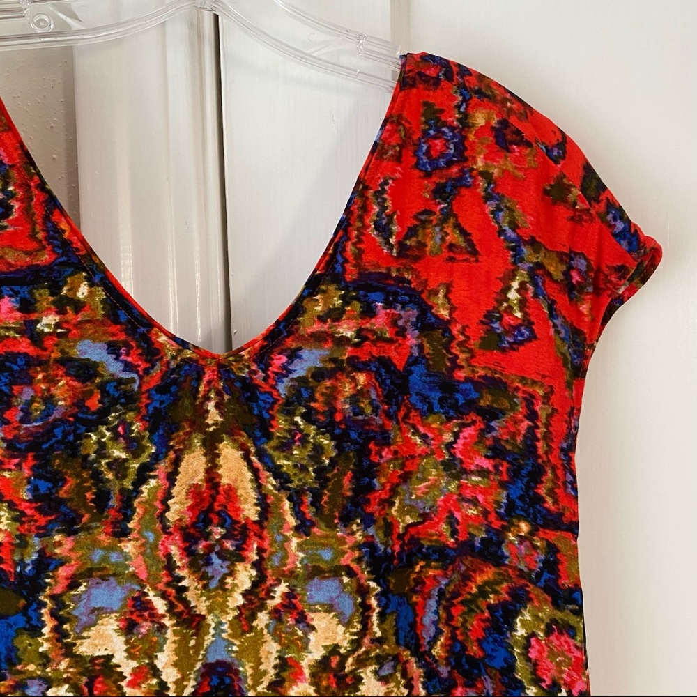 Anthropologie | Maeve Red Moroccan Print Dress - Picture 2 of 7